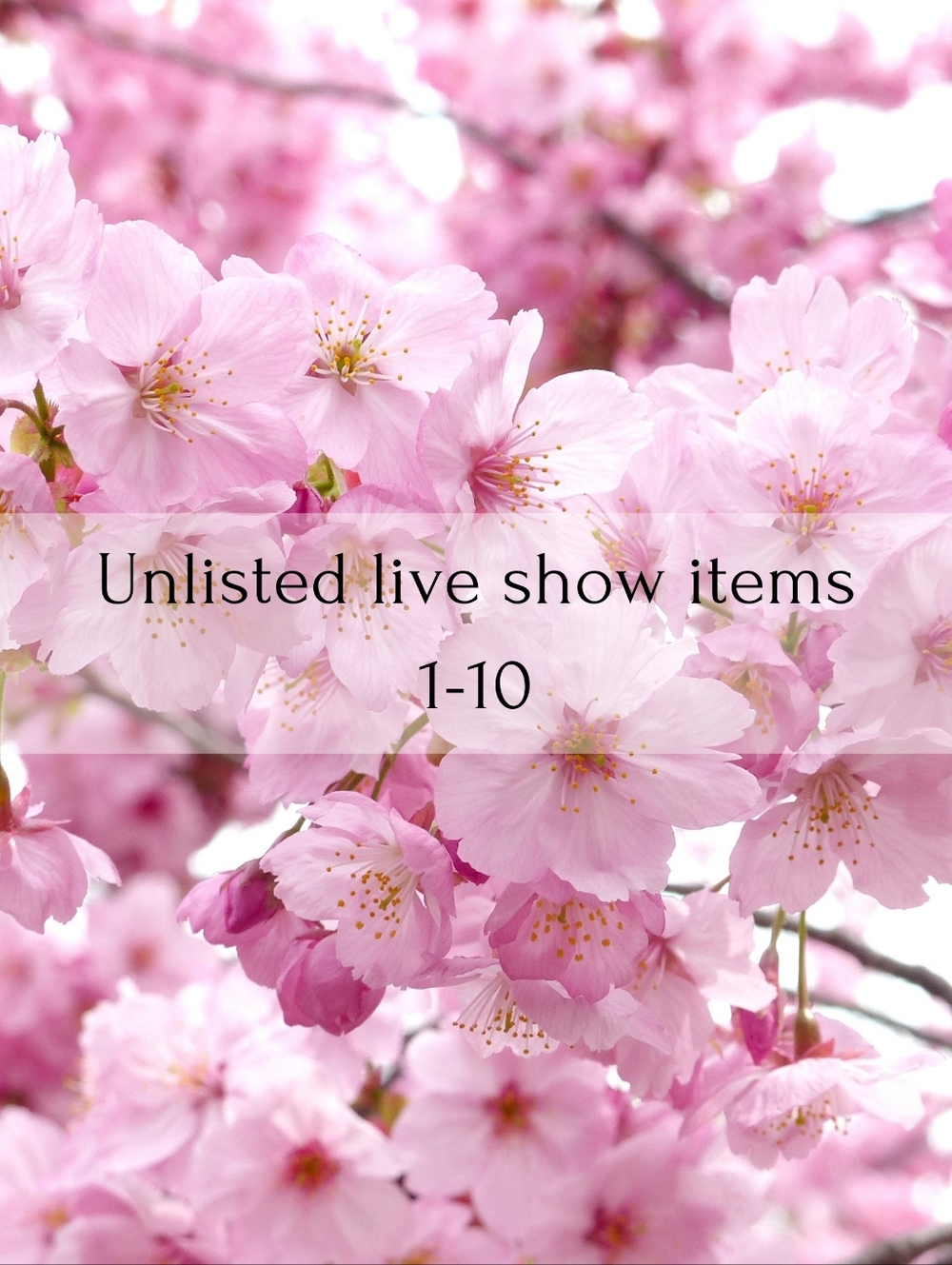 Unlisted Live Show Listings <3